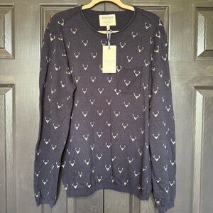NWT Report Collection Heritage Moose Crewneck Sweater size L